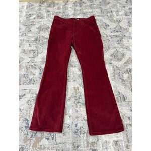 Levis 725 High Rise Bootcut Corduroy Pants Burgundy Red Womens 30